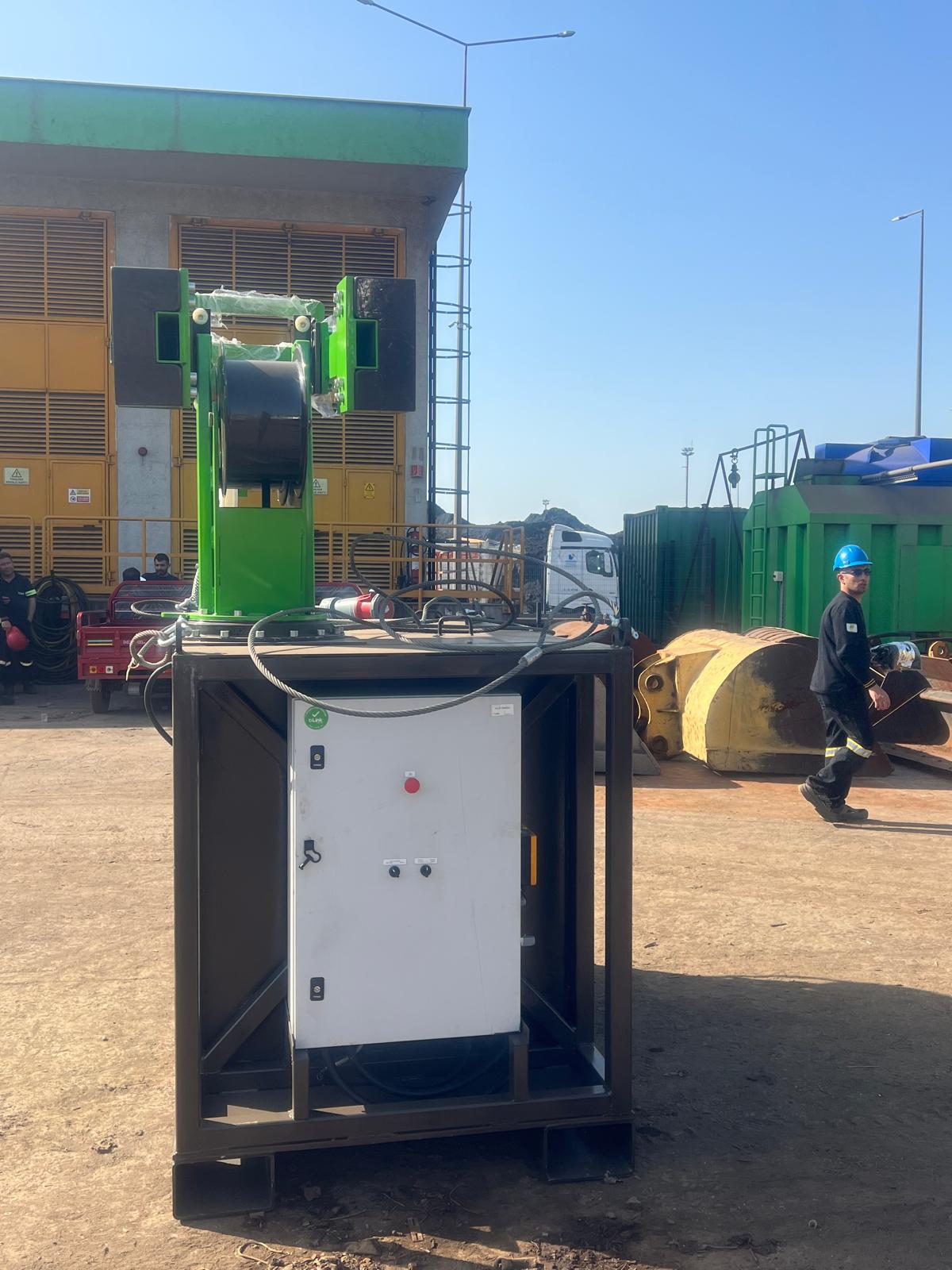 Gemi Üzeri Çalışan Otomatik Kablo Sarma Tamburu 